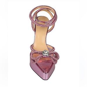 Mach & Mach Double Bow Crystal Platform Heels
